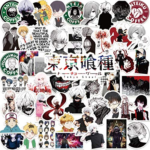 Tokyo Ghoul Stickers, Anime Stickers Laptop Phone Water Bottle Luggage Car Motorcycle Bicycle,DIY De