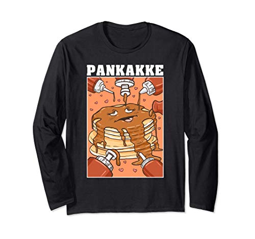 Pankakke Frech Pancake Bukakke Ecchi Hentai Pun Langarmshirt