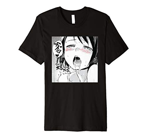 Ahegao manga Ecchi Otaku Hentai sexy Waifu girl tshirt