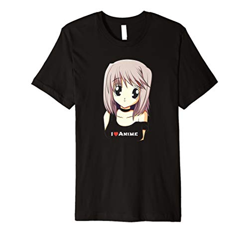 Anime Tshirt Ich liebe Anime I Love Anime Süße Figur