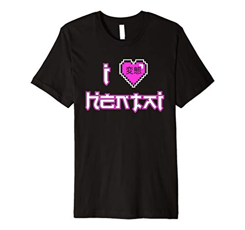 Funny Hentai Anime TShirt Retro I Heart Tees