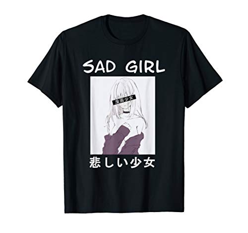 Perfektes hübsches japanese Manga Waifu sad girl TShirt