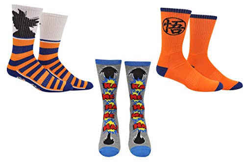 Dragon Ball Super Socks Gifts (3 Paar) – Dragon Ball Merchandise Cosplay Anime Crew Socken für Da