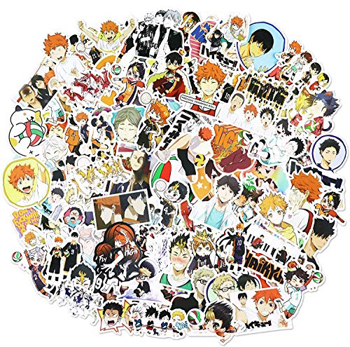 WayOuter 100 STK Anime Haikyuu Stickers Wasserdicht Vinyl Aufkleber für Laptop, MacBook, Gepäck, S