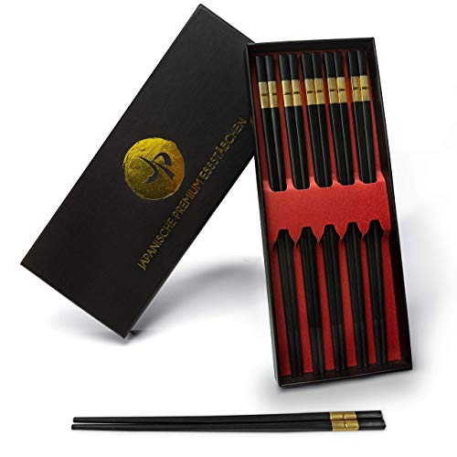 JP Design 5er Set Premium Essstäbchen Fiberglas