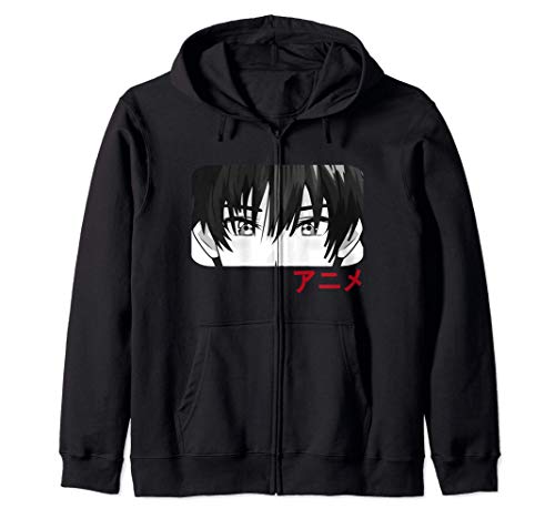Anime Boy Face Manga Motiv Japan Serien Merch Kapuzenjacke