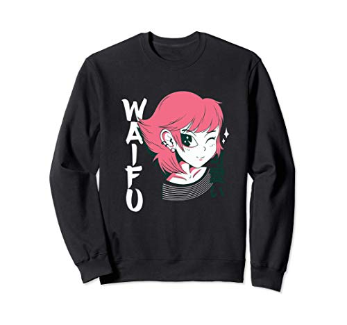 Waifu Winking Anime Manga Lover Otaku Sweatshirt