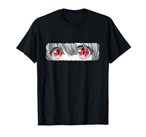 Anime Augen Rot Kawaii Süß Sexy Waifu TShirt