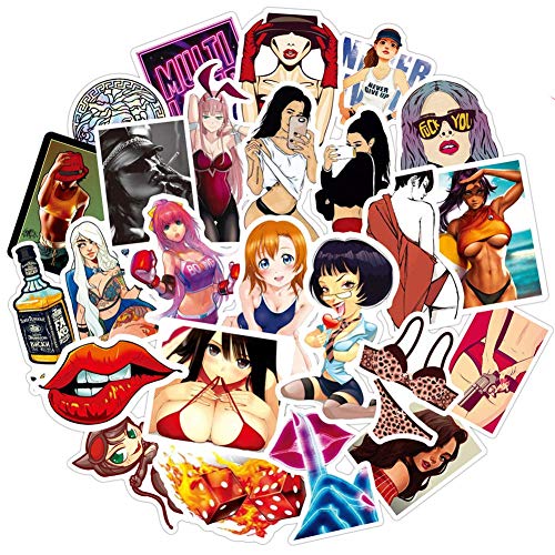 Anime sexy Girl -Sticker , süße Lady&Loli Wasserflasche, Reisetasche, Auto, Skateboard, Motorrad, 