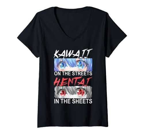 Damen Kawaii auf den Straßen Hentai in Bettlaken TShirt