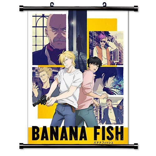 RUNDMEUP Banana Fish Anime Fabric Wall Scroll Poster (40,6 x 58,4 cm)