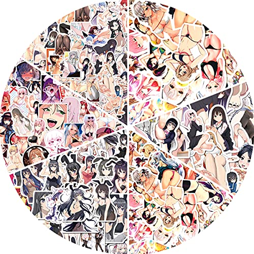 300 Stück Anime Waifu sexy Lady Aufkleber Lust Gesicht, Hentai Loli/Girl Handyhülle, iPad, Auto, F