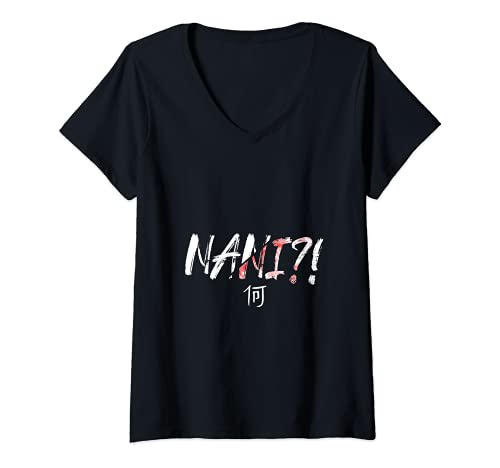 Damen Nani Meaning Is What Anime Meme TShirt mit VAusschnitt