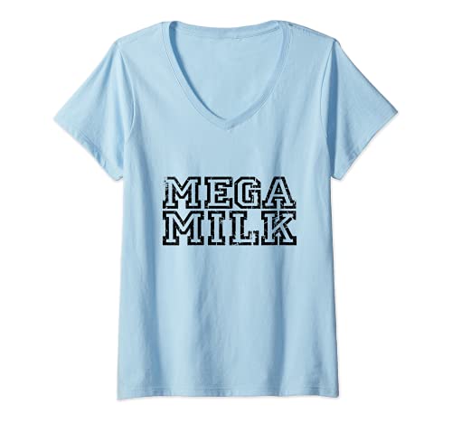 Damen The Mega Milk TShirt mit VAusschnitt