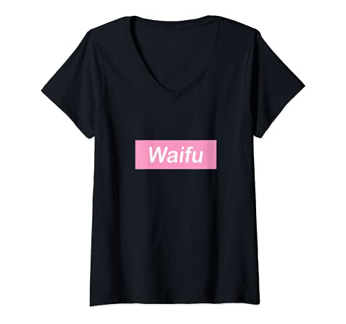 Damen Waifu Pink Banner Hentai Anime Fan Art TShirt mit