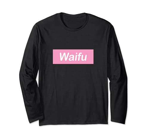 Waifu Pink Banner Hentai Anime Fan Art Langarmshirt