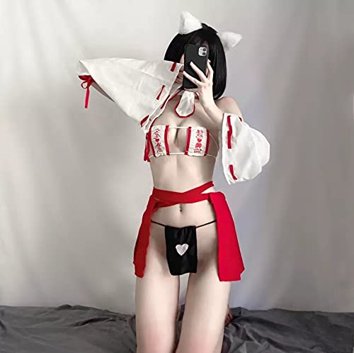 Unterwäsche Anime Cosplay Kostüm Sex Damen Retro Kimono Offene Uniform sexy Pyjamas