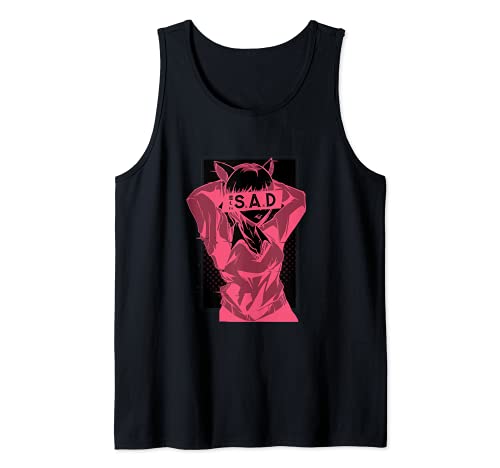 Japanese Aesthetic Vaporwave Anime Waifu Sad Girl Tank Top
