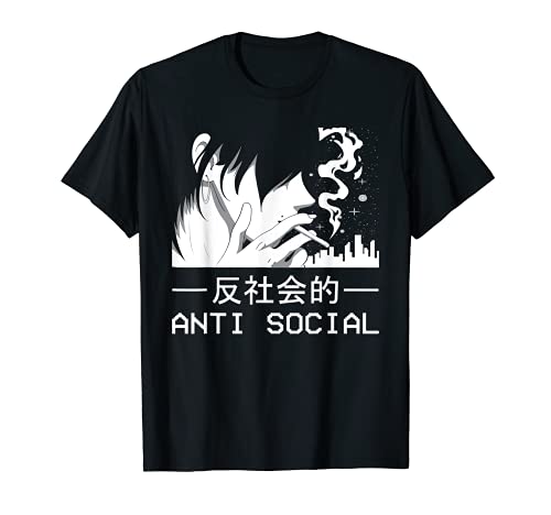 Antisocial Anime Girl Alt Indie Aesthetic Harajuku TShirt