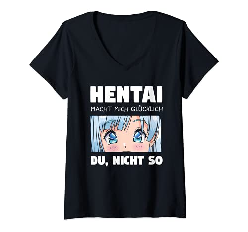 Damen Hentai Anime Manga TShirt mit VAusschnitt