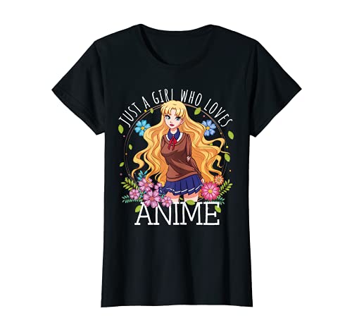 Just A Girl Who Loves Anime Lover Teen Merch Otaku TShirt