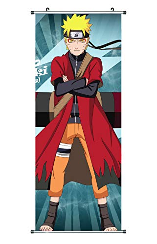 Naruto Rollbild Kakemono aus Stoff Poster, 100x40cm, Motiv: Uzumaki