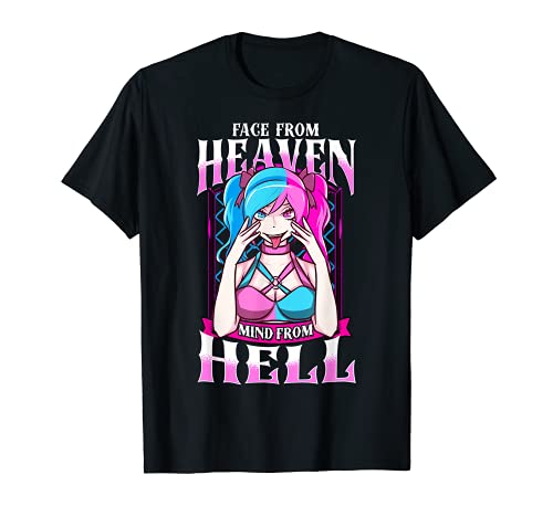 Face From Heaven Mind Hell Sexy Anime Gothic Girl TShirt