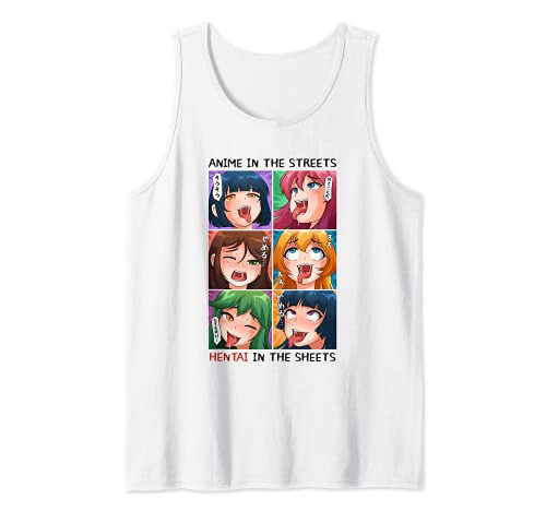 Hentai Ahegao Anime In Der Straße Den Blättern Tank Top