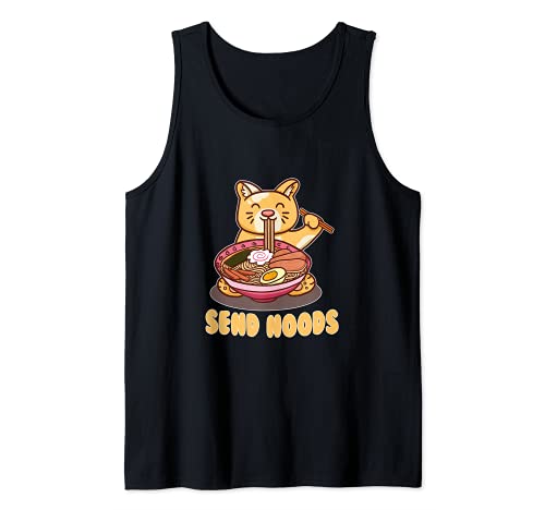 Send Noods Lustiger KatzenNudelnapf Shabu Hentai Tank Top