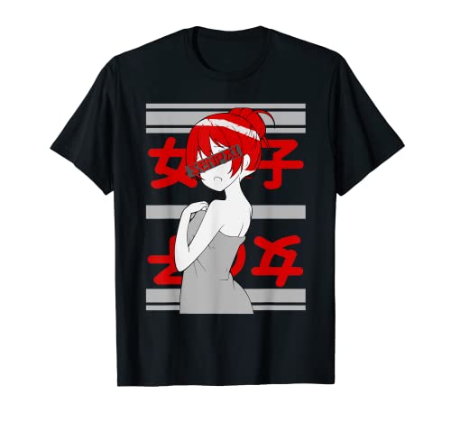 Sexy Anime Schule Waifu Otaku Kanji Cosplay TShirt
