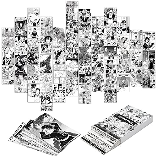 50 Stück Anime-Panel, ästhetische Bilder, Wand-Collage-Set, Anime-Stil, Fotosammlung, Collage, Woh