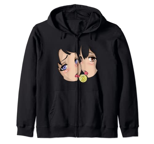Bitcoin Anime Hentai Girls Licking Crypto Kapuzenjacke