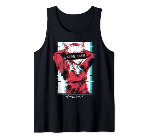 Game Over Anime Girl Japanisch Vaporwave Aesthetic Waifu