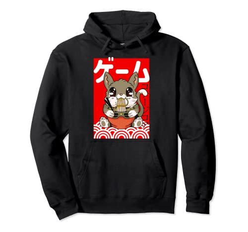 Harajuku Japanese Aesthetic Kawaii Ramen Noodles Gaming Cat