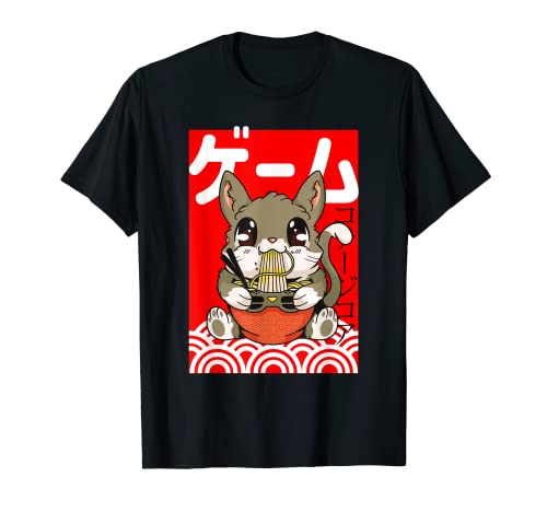 Harajuku Japanese Aesthetic Kawaii Ramen Noodles Gaming Cat