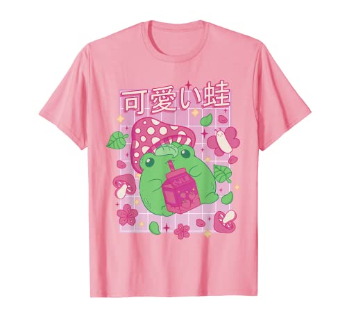 Aesthetic Kawaii Cute Frog Mushroom Cottagecore Peach Otaku