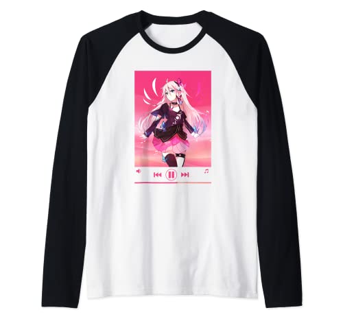 Anime Merch Girl Cosplay Aesthetic Vaporwave Manga Raglan