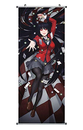 Kakegurui Rollbild Kakemono aus Stoff Poster 100x40cm Motiv: Yumeko Jabami