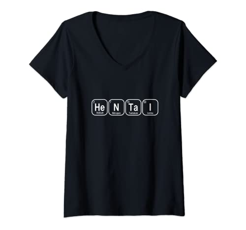 Damen Nerdy Chemie Shirt Hentai Wissenschaft Lehrer