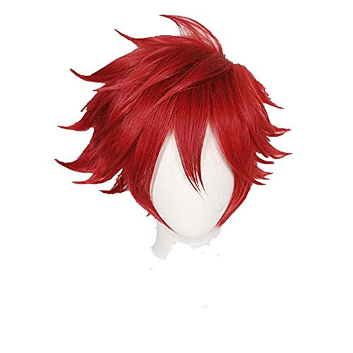 Anime Die Infinity Reki Cosplay Perücke Rote Haare Männer Kurze lockige Headwear Halloween Carniva