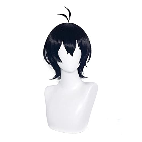 Die Infinity Miya Cosplay 32cm Perücke Kurze Black Anime Perücken Hitzebeständige Haarperücken H