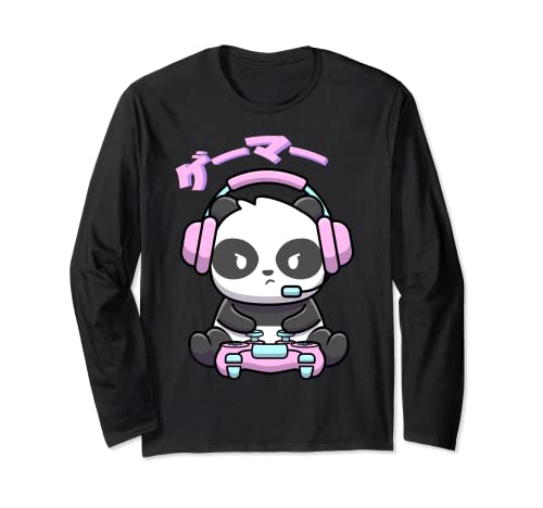 Kawaii TShirt Cute Gamer Panda Bär Pastell Shirt