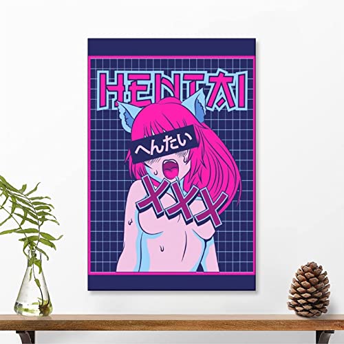 Malerei auf Leinwand 60X90cm Kein Rahmen Poster Hentai Anime Girl Waifu Posterh