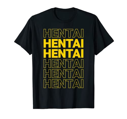 Ästhetische Gelbe HentaiAnime Manga NekoTShirt