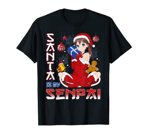 Anime Christmas Girl Manga Senpai Style T-Shirt