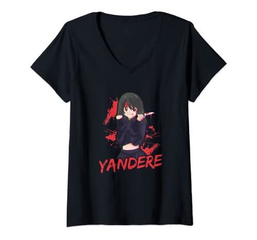 Damen Yandere Waifu Kawaii Anime Cosplay TShirt mit