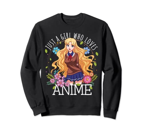 Otaku "Just A Girl Who Loves Anime"Teen Merch Sweatshirt