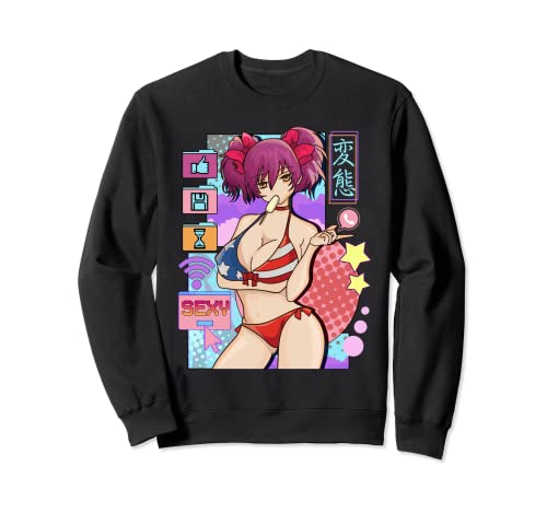 Sexy Anime Girl Waifu Cosplay Sweatshirt