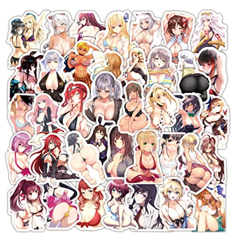 50Pcs Lolico Hentai Anime Kawaii Stickers, Naked Truth Girl Stickers for s, Waterproof Vinyl