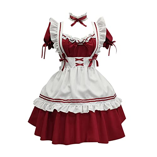 Miracle Nikki Cosplay Kostüm Beliebtes Spiel Anime Kleidung Rot und Weiß Schokolade Dienstmädchen